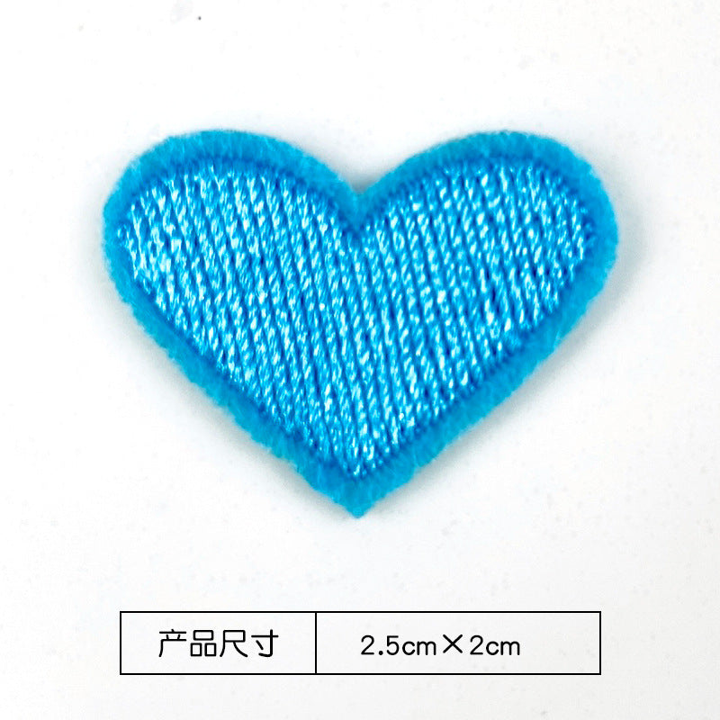 Wholesale Polyester Embroidered Heart Patch For Clothing Bags Shoes And DIY Accessories