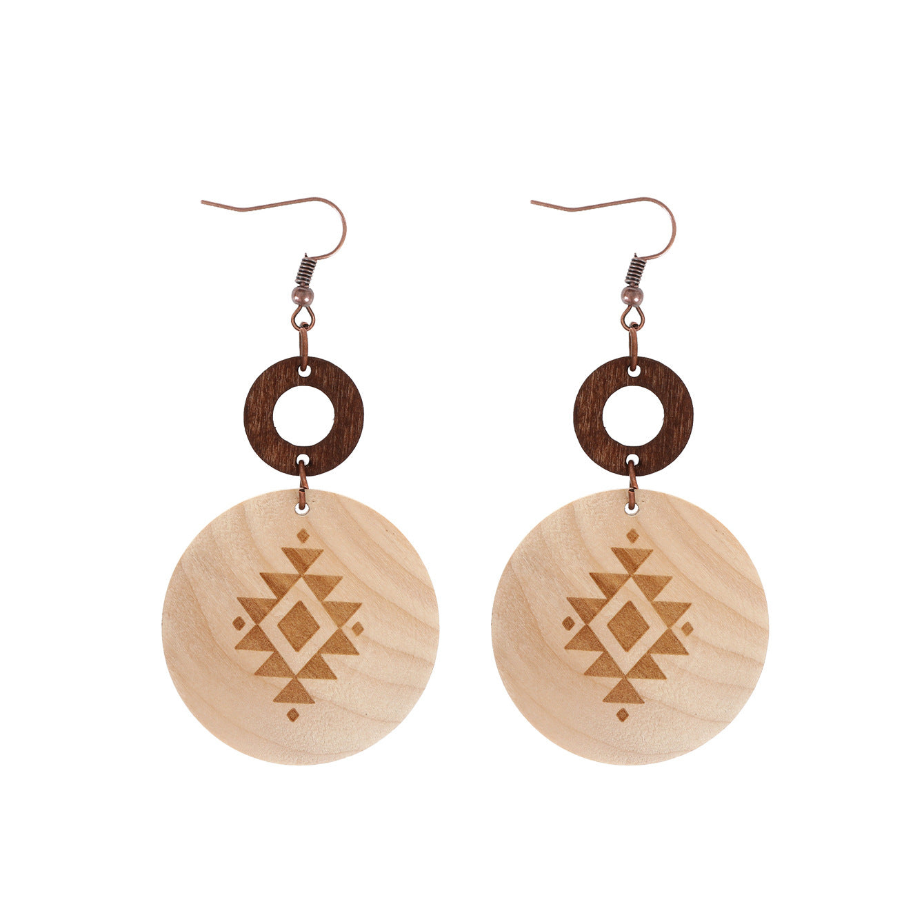 Wholesale  Sunflower Bee Cactus Wooden Earrings