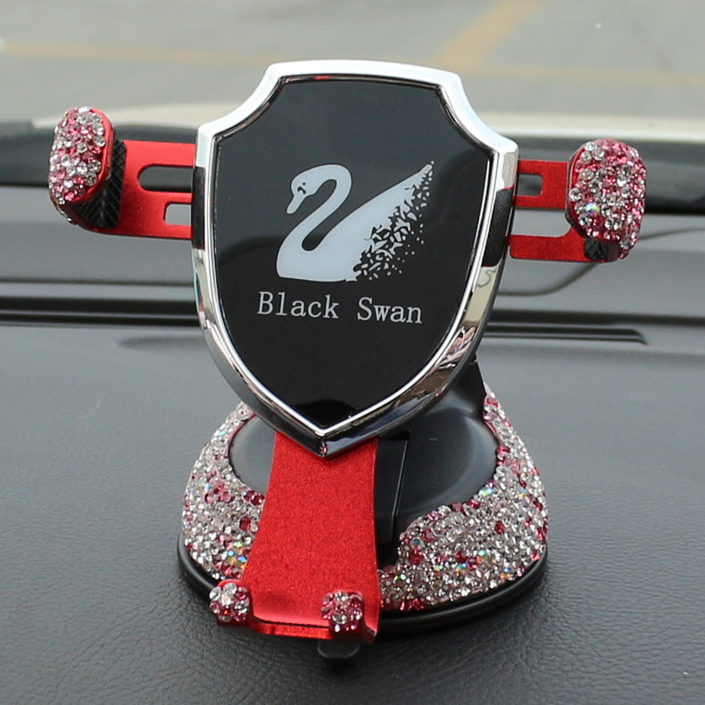 Wholesale Car Dual-use Suction Cup Fixed Diamond Bracket Plastic Mobile Phone Holder