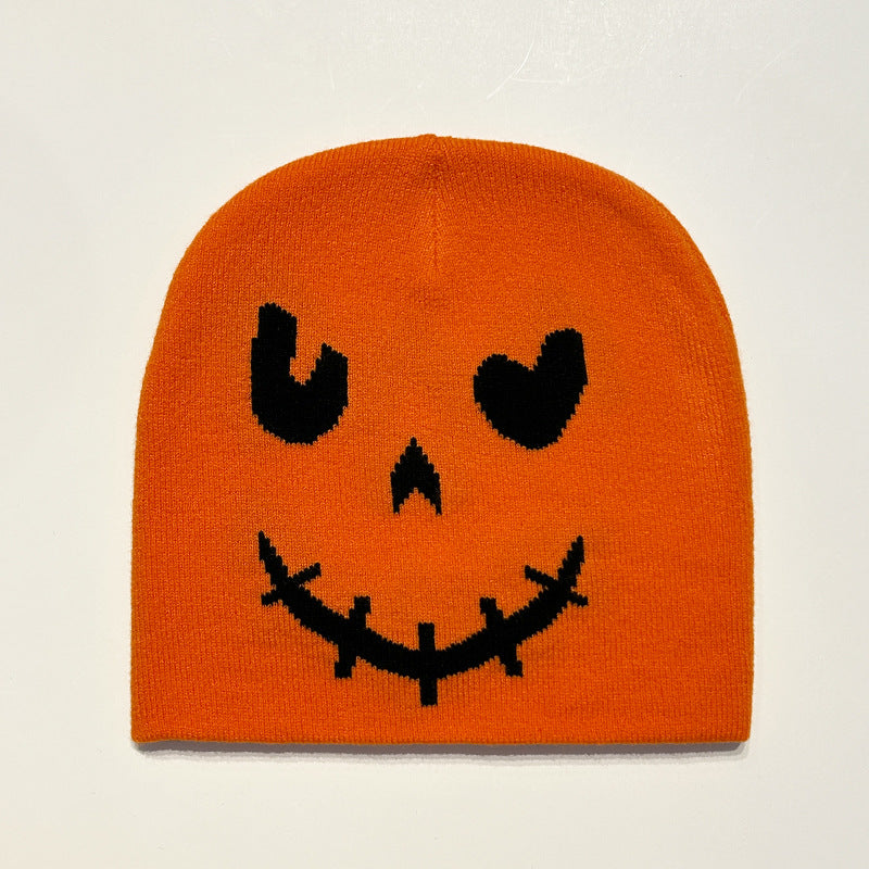 Wholesale Acrylic Halloween Smiling Face Woolen Hats