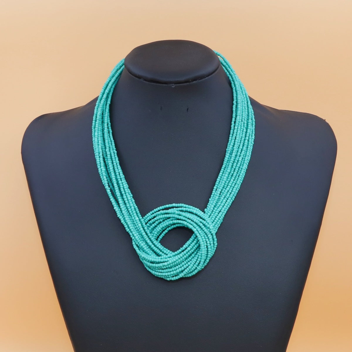 Wholesale Layered Beaded Knot Necklace