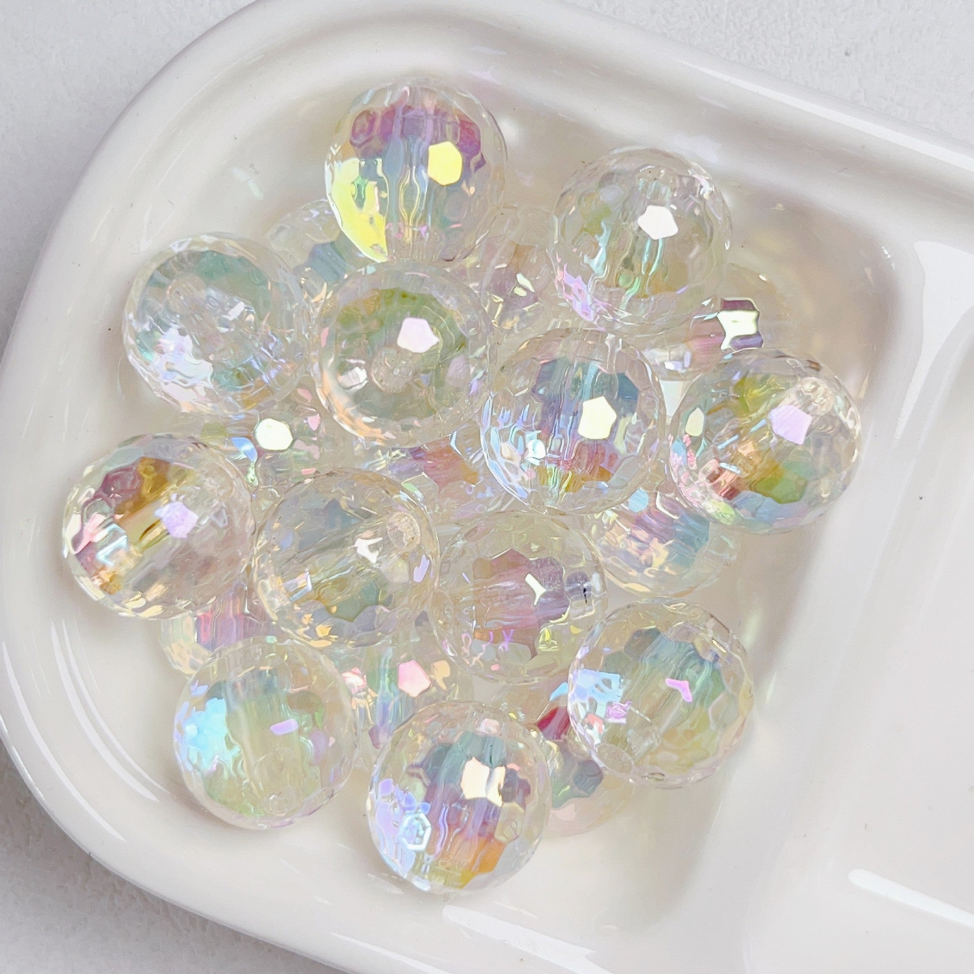 Wholesale 10pcs 16mm high quality uv cut sugar heart straight hole beads