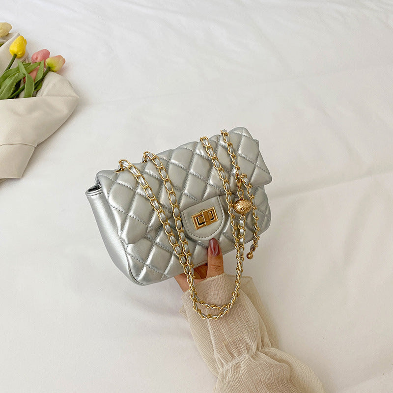 Wholesale Small Golden Ball Diamond Chain Crossbody Shoulder Small Square Bag