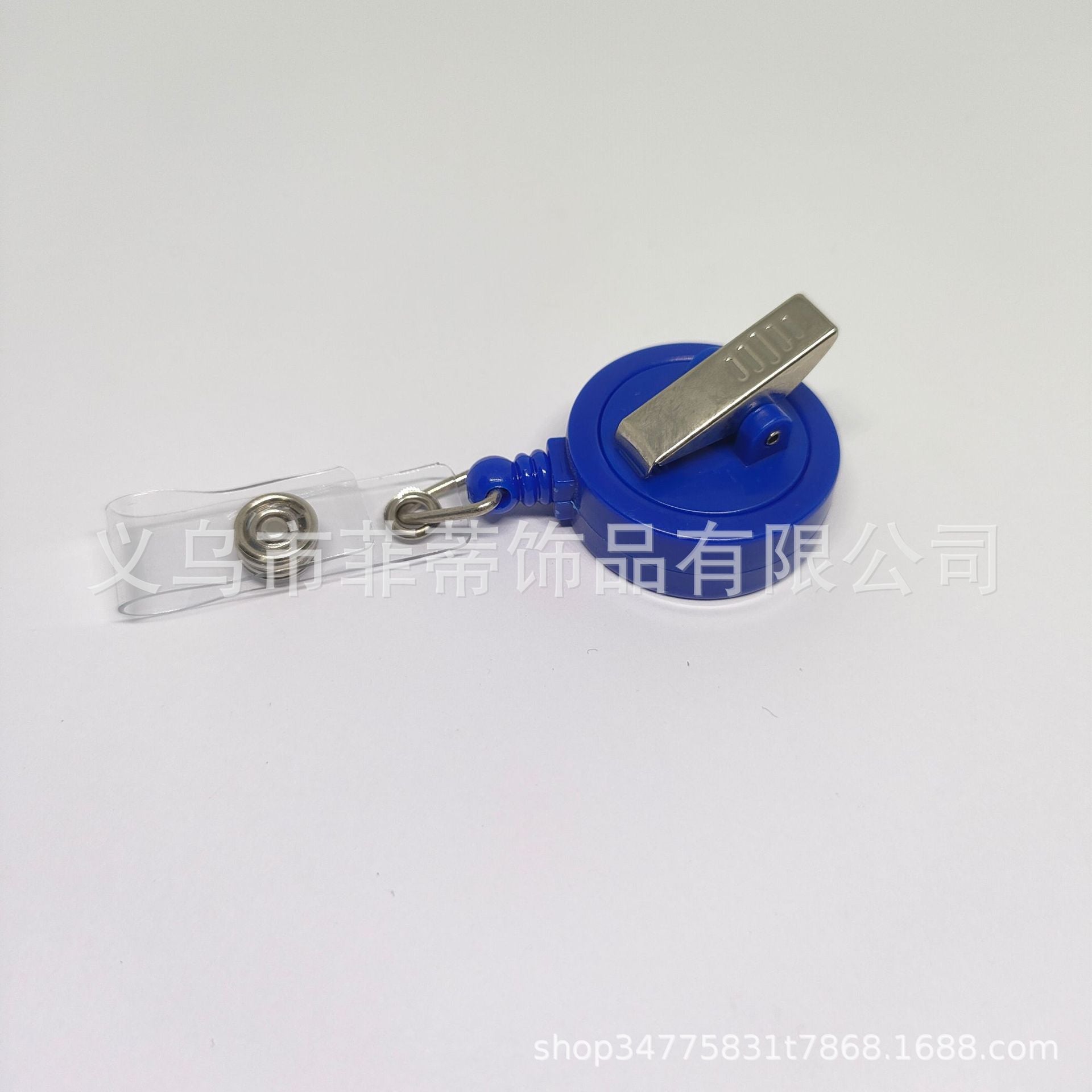 Wholesale Transparent & UnTransparent color Alligator Clip Easy-Pull Buckle Badge Reels Keychains