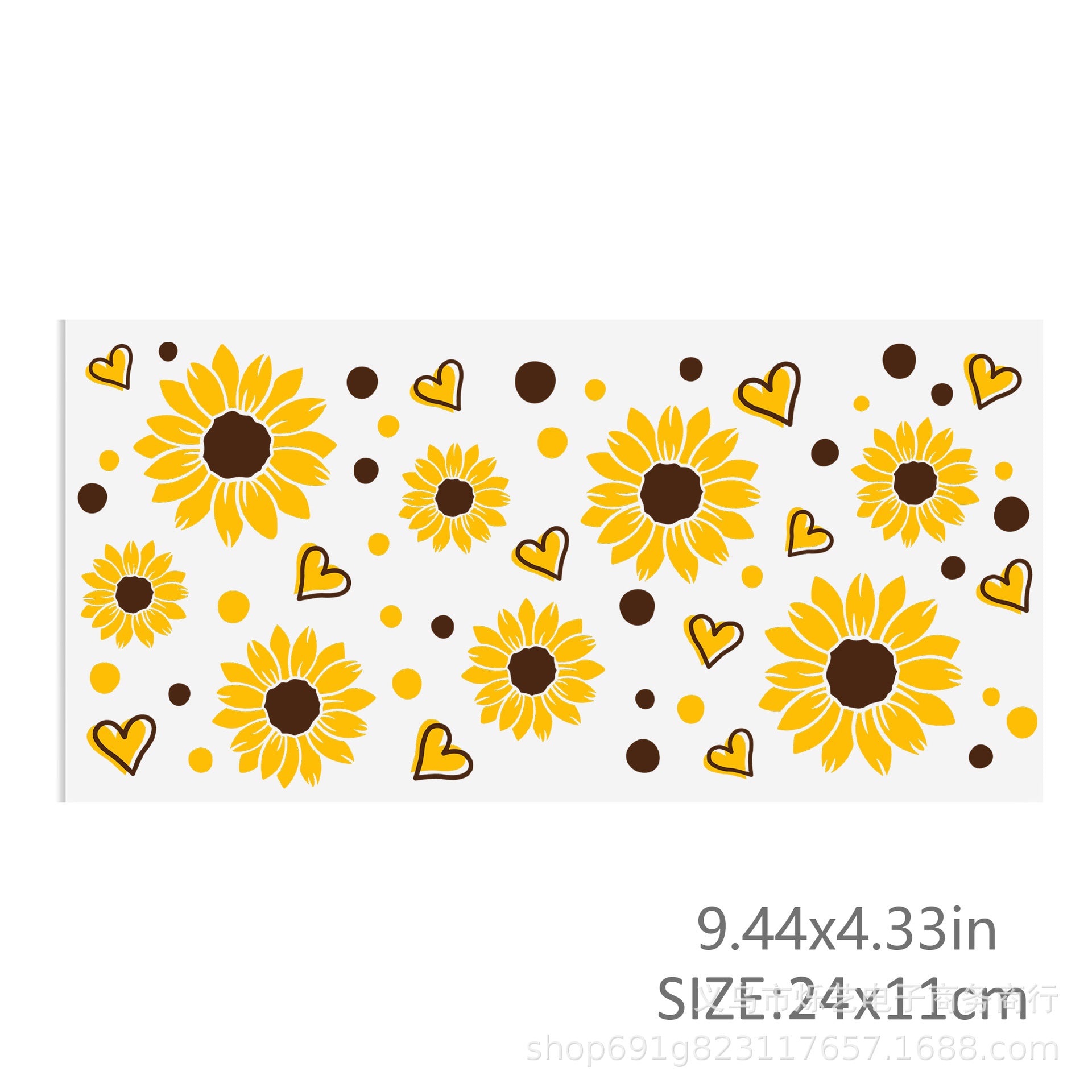 Wholesale Butterfly sunflower printing 16oz Cup UV DTF Wraps,