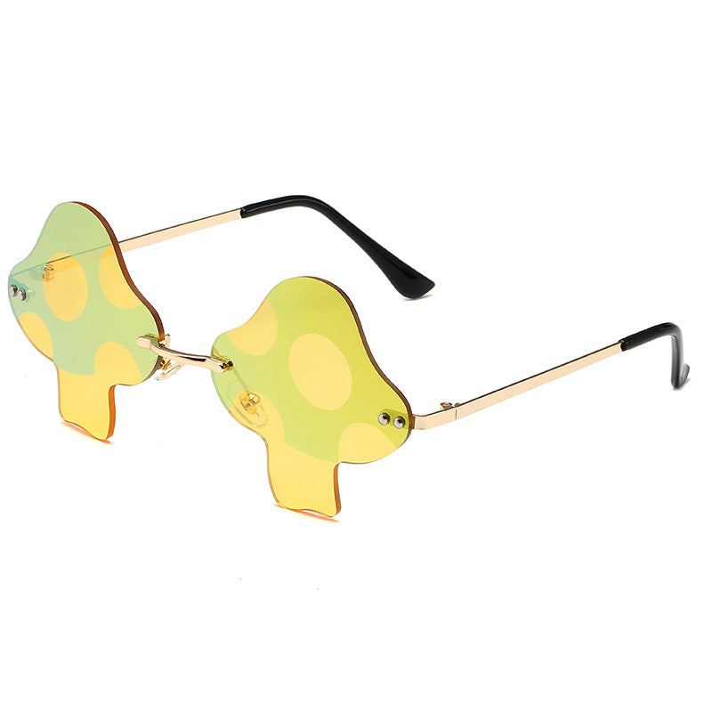Wholesale PC Color Film Mushroom Frameless Colorful Sunglasses