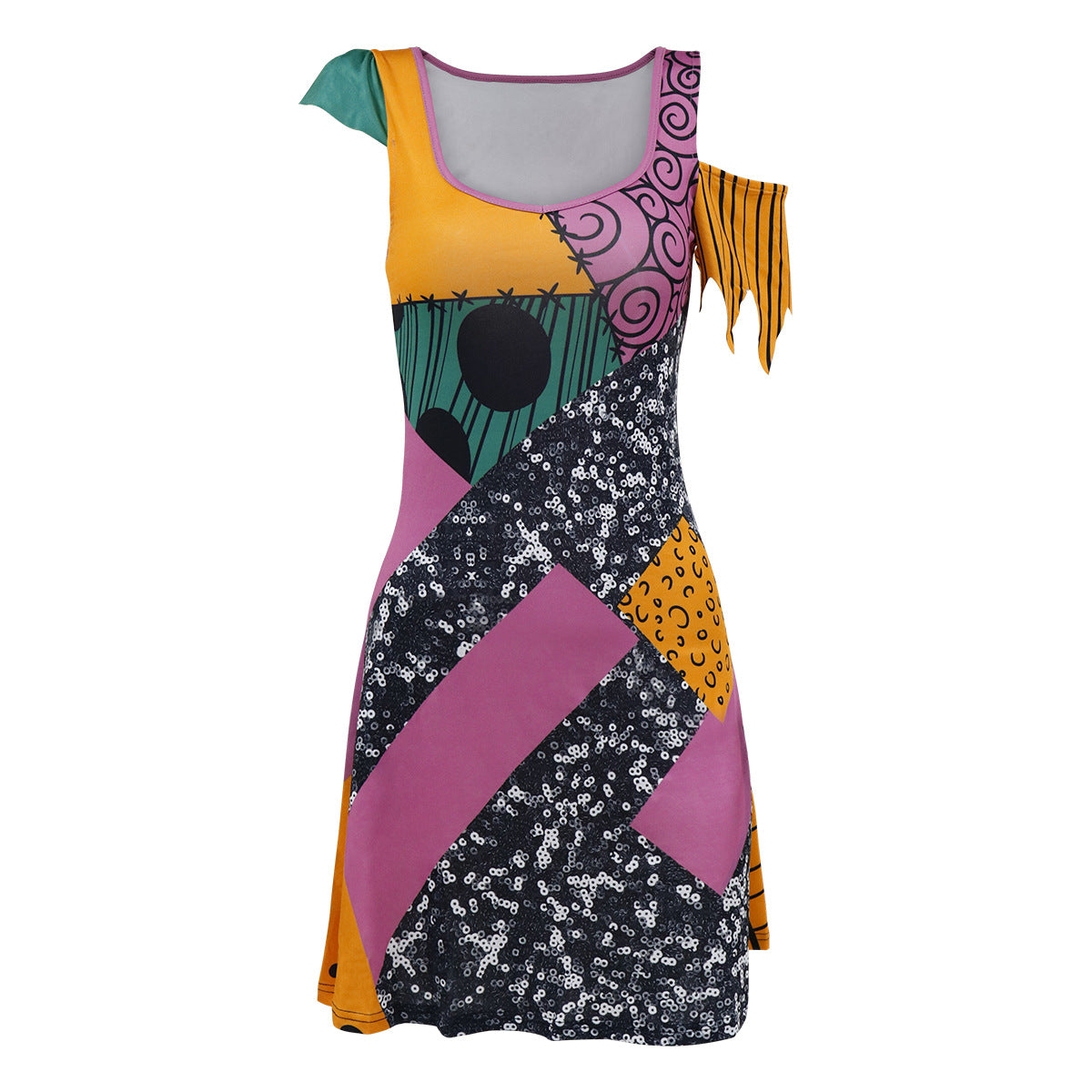 Wholesale Halloween Print Dress Dark Style Women's Clothing