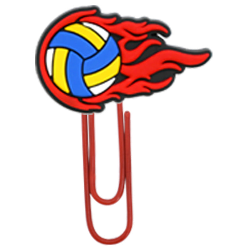 Wholesale Random 50pcs Volleyball sports paper clip Bookmarks