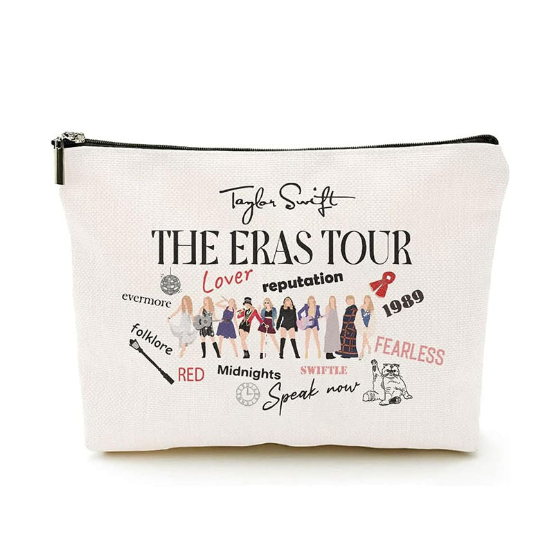 Wholesale Cotton and Linen Nurse Letter Print Storage Waterproof Linen Cosmetic Bag