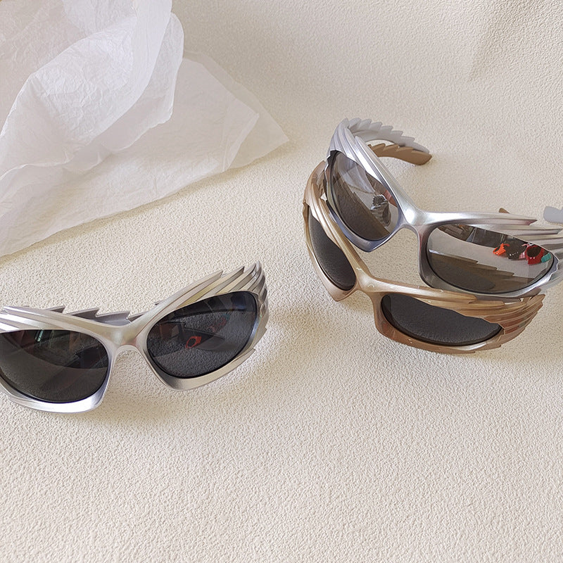 Wholesale Y2K Large Frame Cycling PC Sunglasses