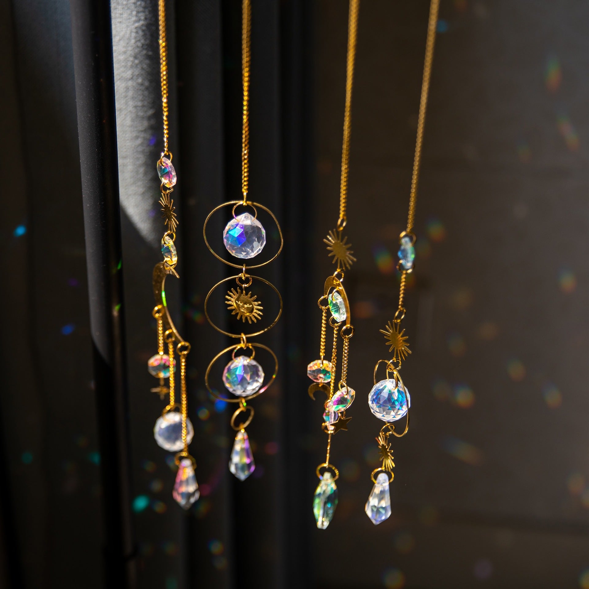 Wholesale Brass Crystal Wind Chime Sun Catcher Prism Ball Decoration