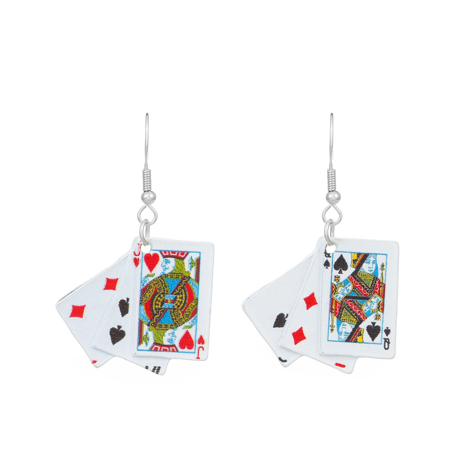 Wholesale Playing Card Alloy Earrings