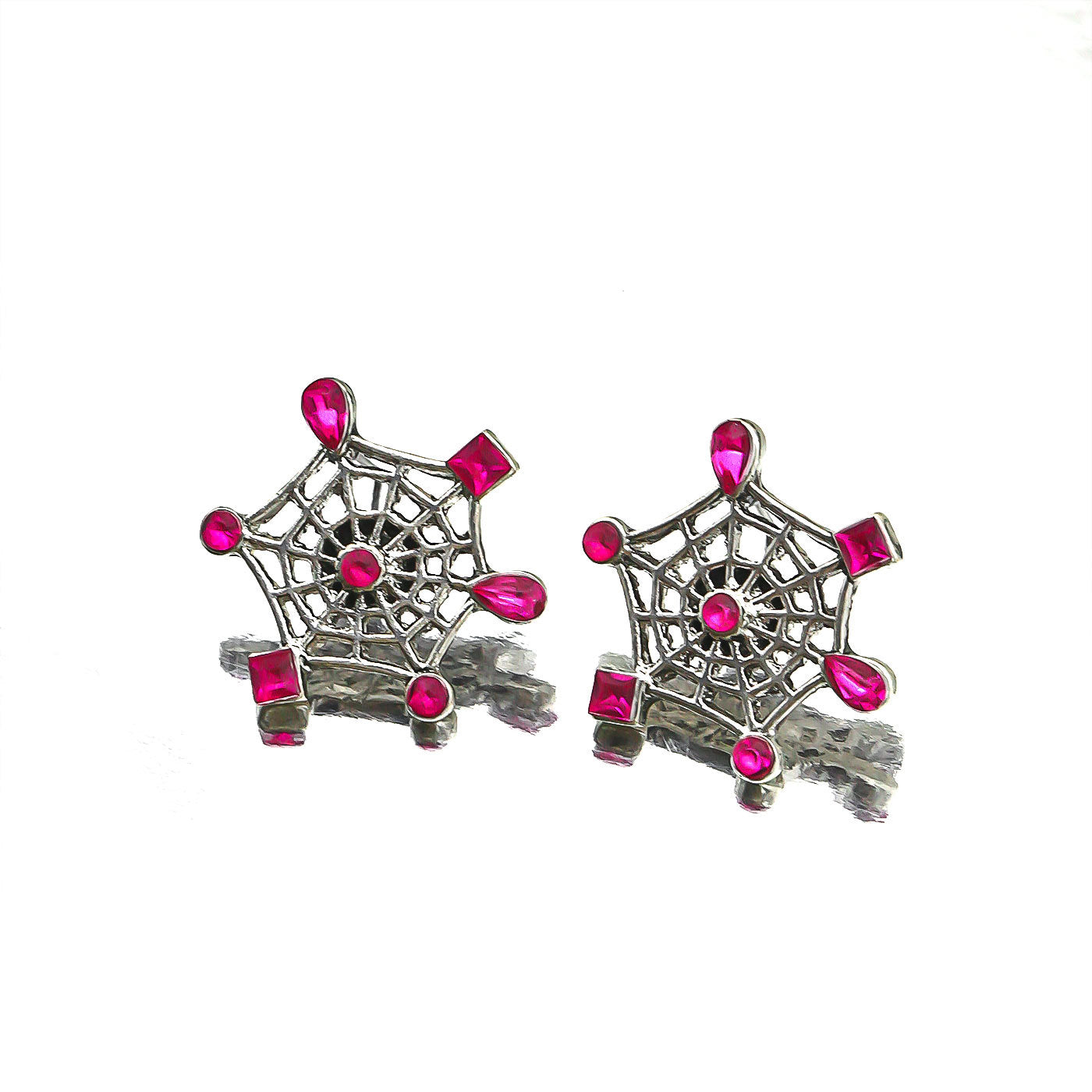 Wholesale   Web Pumpkin Stud Earrings Trendy Rhinestone Cartoon Jewelry Accessory For Party Gift