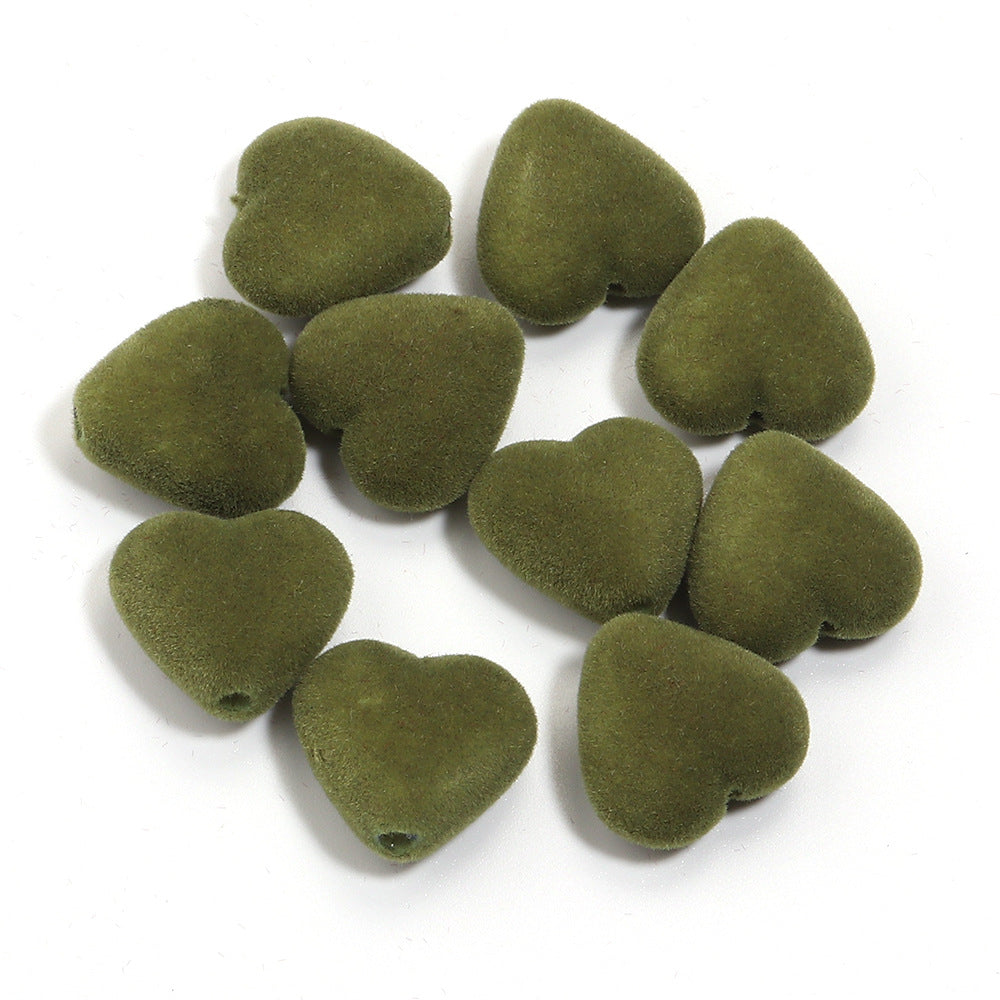 Wholesale 10pcs Acrylic  Series Peach Heart Large Hole Beads