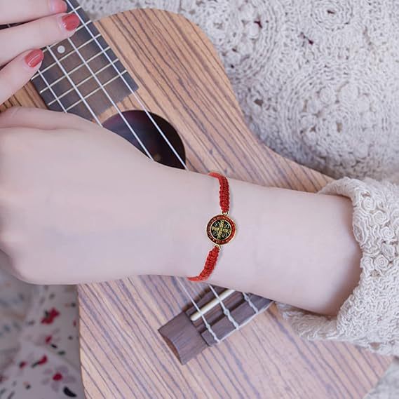 Wholesale Handmade black alloy cross adjustable woven bracelet