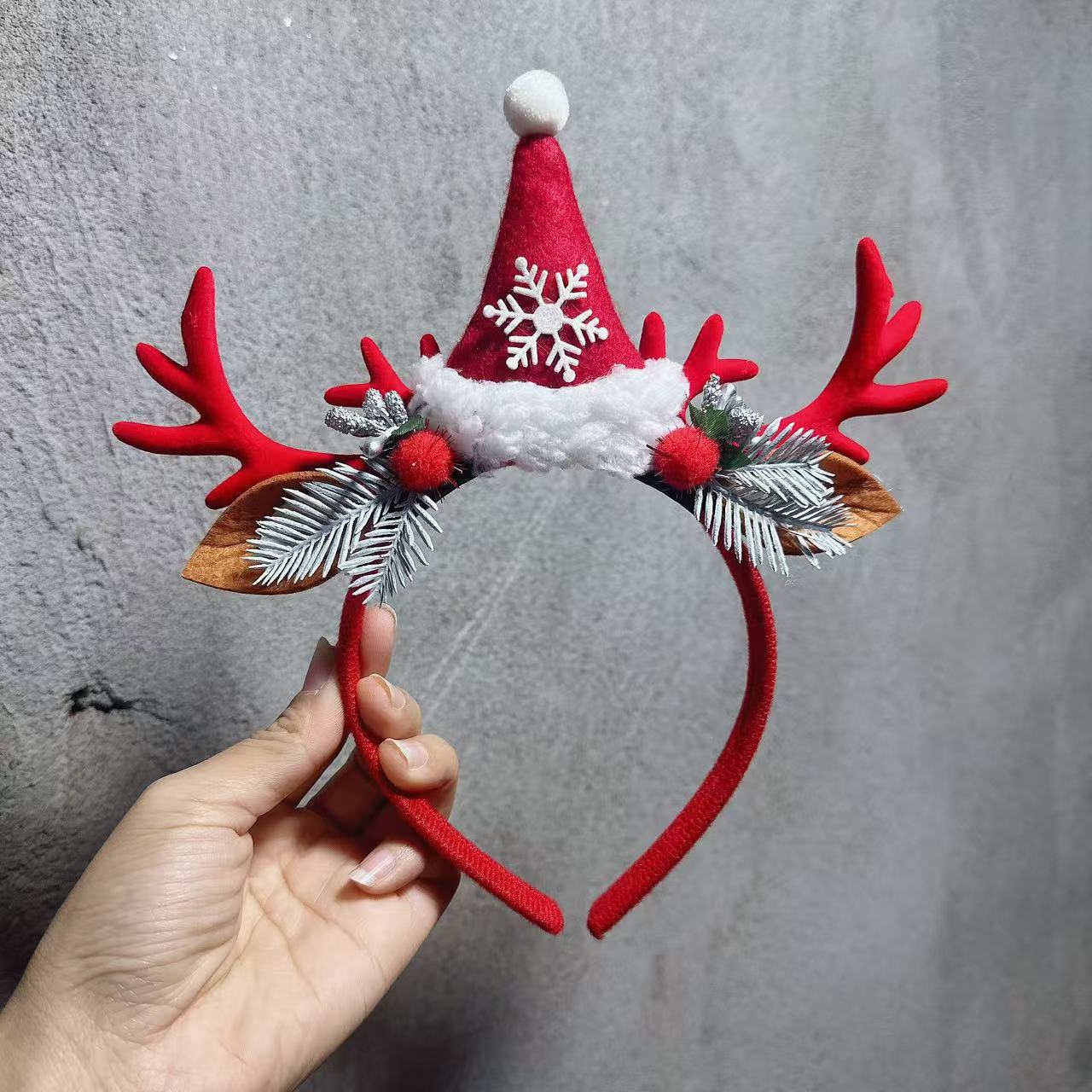 Wholesale New Christmas Hair Band Elk Horn Headwear Aeson Bleu Children's Dress High-end Sense