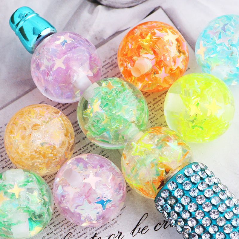 Wholesale 10pcs/pack Acrylic four-pointed star card loose DIY beads