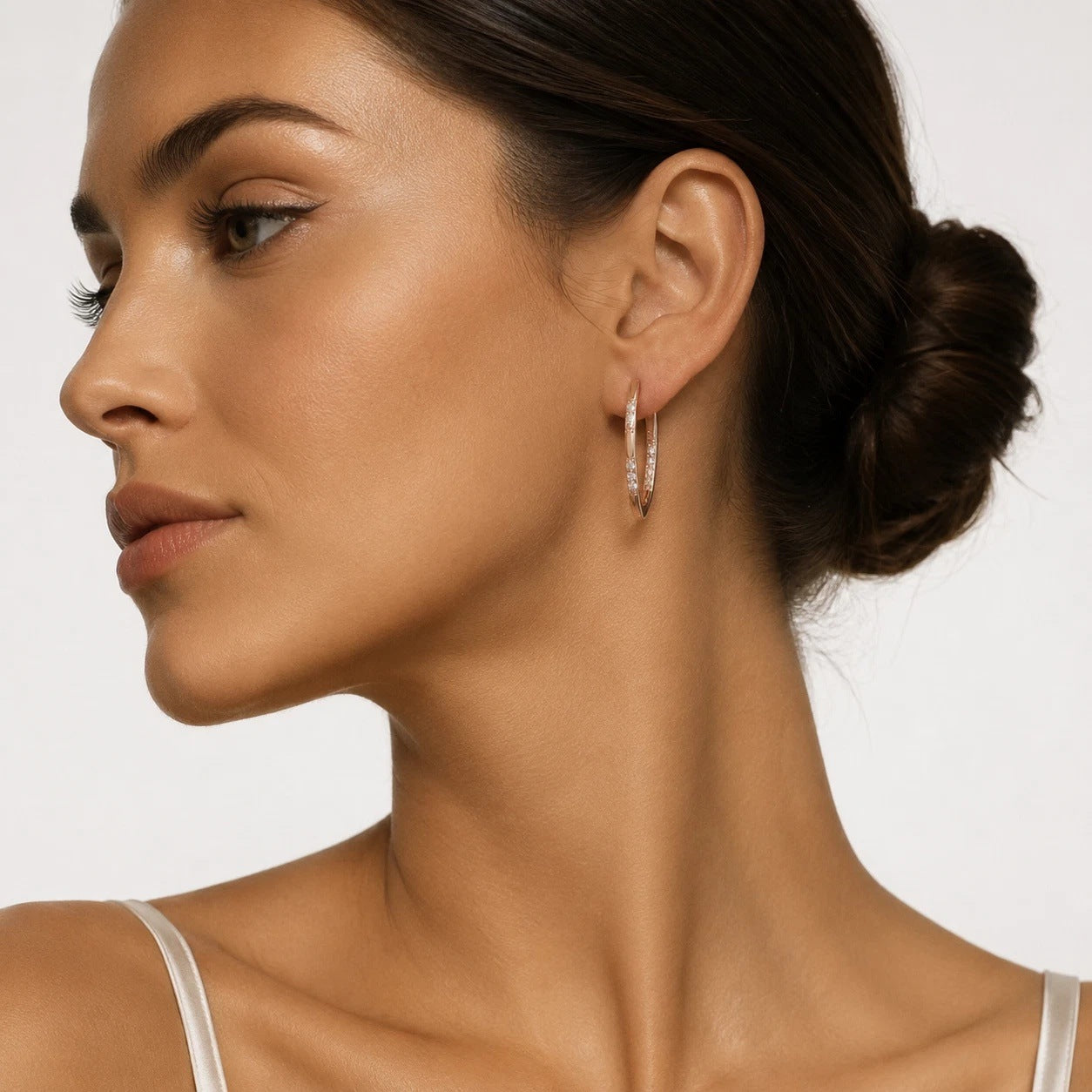 Wholesale Trendy Geometric Shape Champagne Earrings For Women Alloy Electroplated Jewelry Accessory Nice For Party Or Everyday Wear