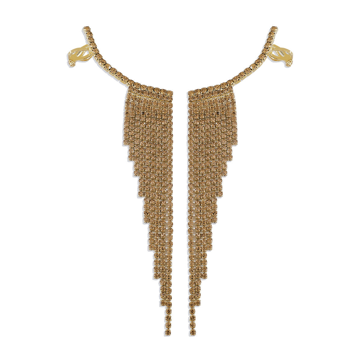 Wholesale Alloy Rhinestone Tassel Earrings