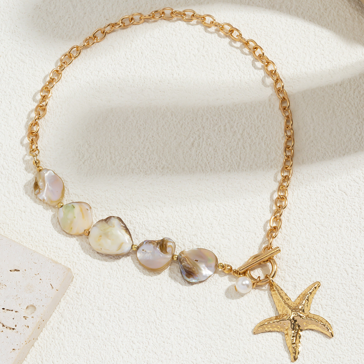 Wholesale Bohemian Starfish Beads y2k Mermaid Ji Shell Casual Necklace