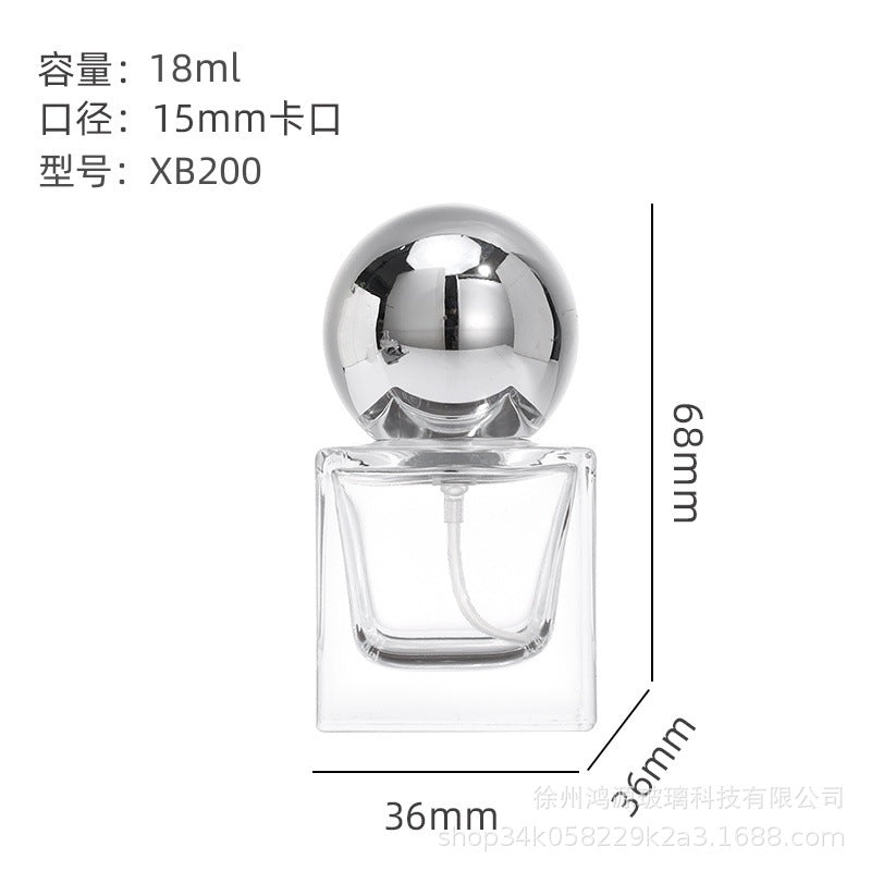 Wholesale wholesale perfume Spray bottle bayonet square mini cosmetic sub-bottle 18ml spray glass empty bottle