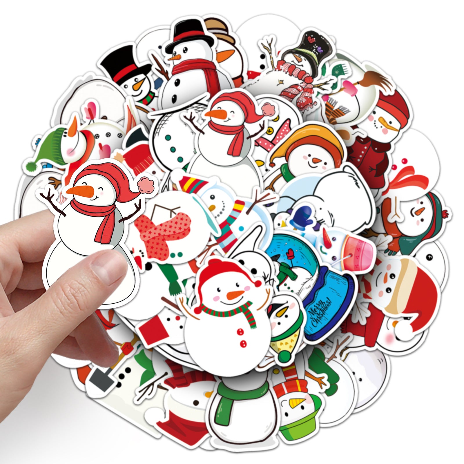 Wholesale 50pcs/ pack snowman graffiti cartoon  sticker waterproof