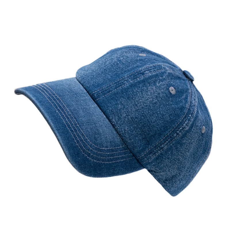 Wholesale Washed Denim Dark Blue Outdoor Sun Visor Baseball Cap