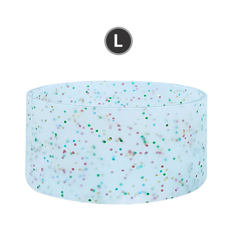 Wholesale Glitter Silicone Ice Cup Sports Water Bottle Space Cup Car Water Cup Silicone Cup Cover