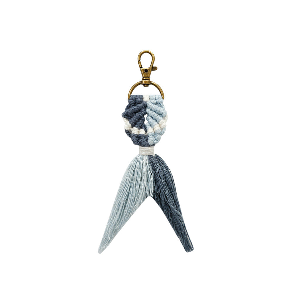 Wholesale Bohemian Tassel Pendant Hand Woven Fashionable Versatile Keychains