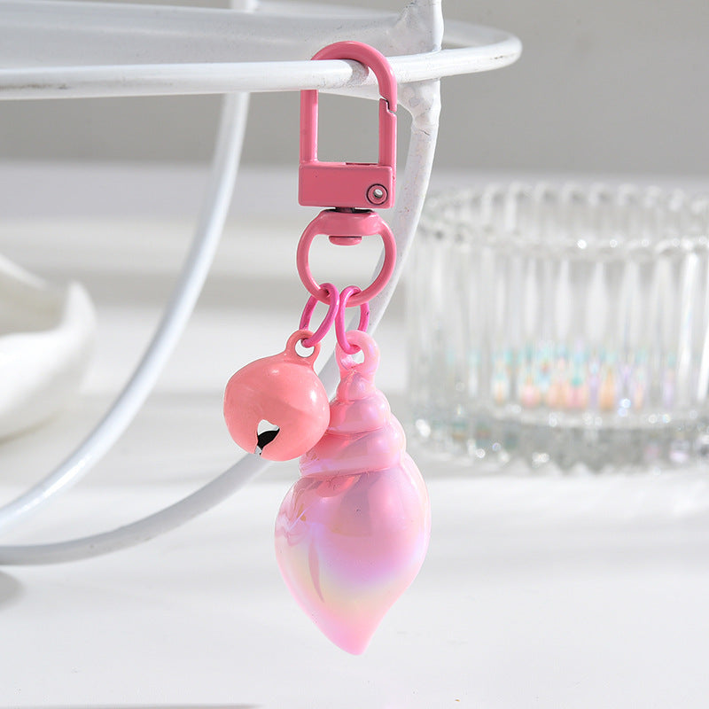 Wholesale Acrylic Colorful Small Conch Key Chain