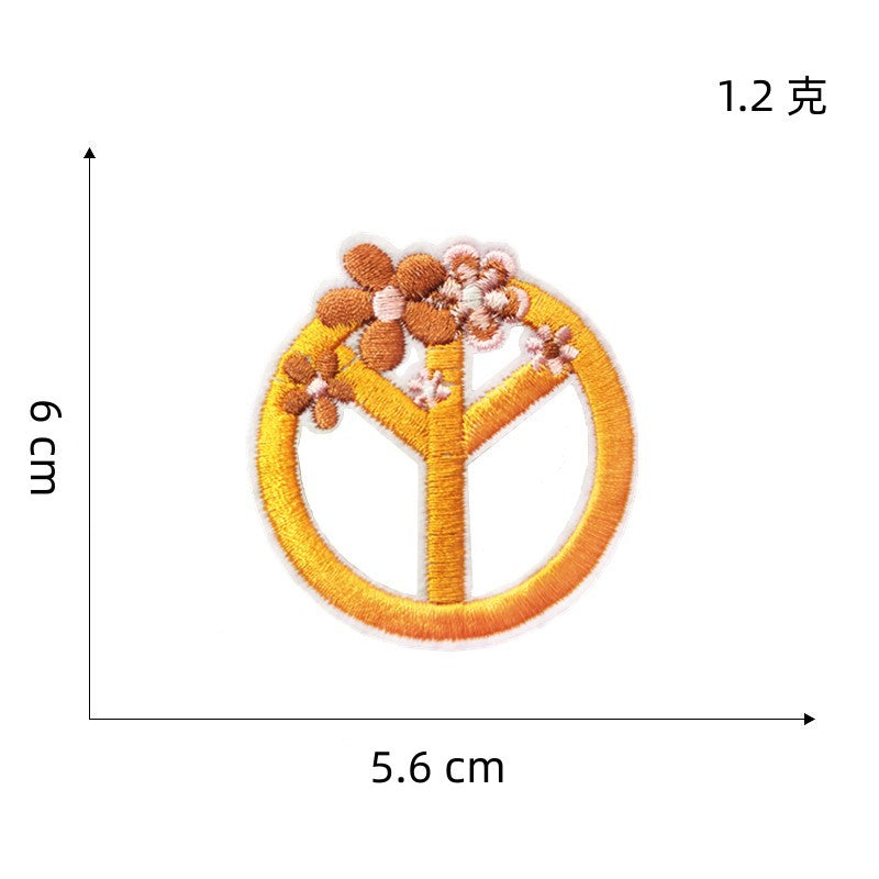 Wholesale Embroidered Butterfly Cartoon Floral Iron On Patch For Hat Decorative Fashion Accessory