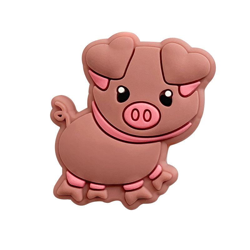 Wholesale 10pcs Cartoon animal piglet Focal Beads