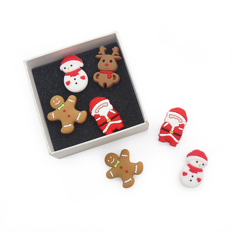Wholesale 100pcs Silicone Christmas Series Beads