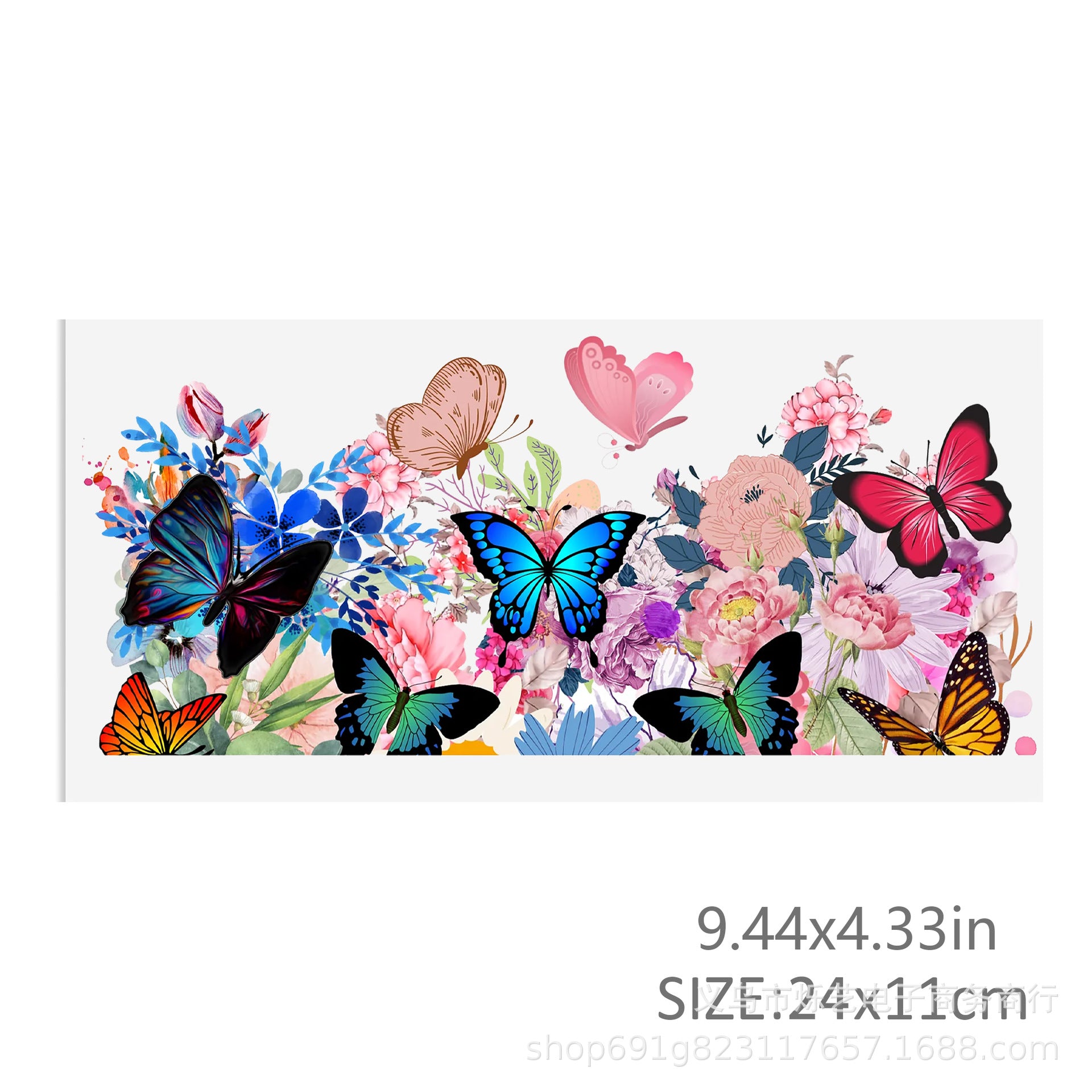 Wholesale Colorful Butterfly and Flower Series 16oz Cup UV DTF Wraps
