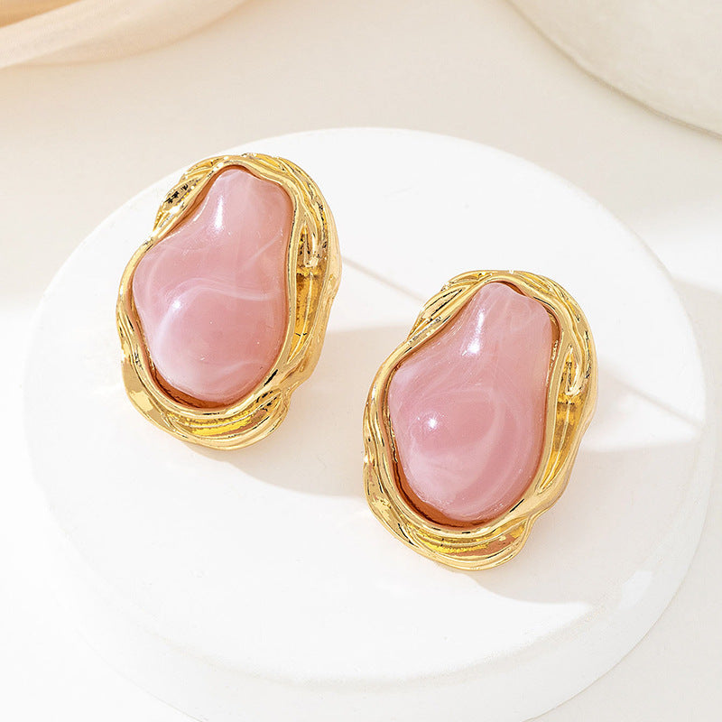 Wholesale Retro Baroque Colorful Irregular Pearl Earrings For Women Stylish Alloy Jewelry Accessory Gift Resale