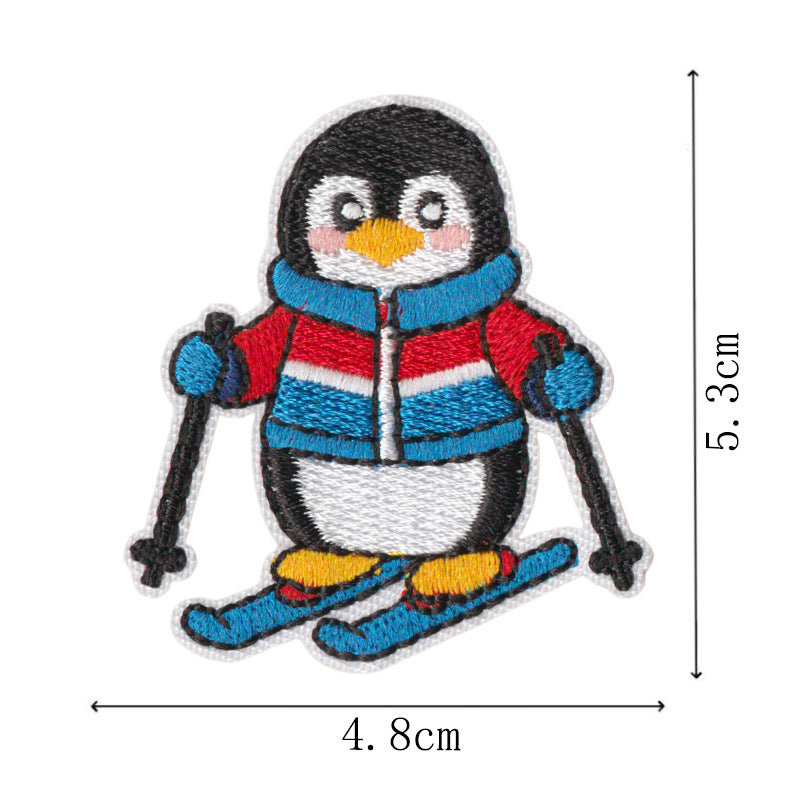 Wholesale Stylish Cute Animal Polyester Iron On Patches 9 Piece Set For Towels Clothing DIY Craft Boutique