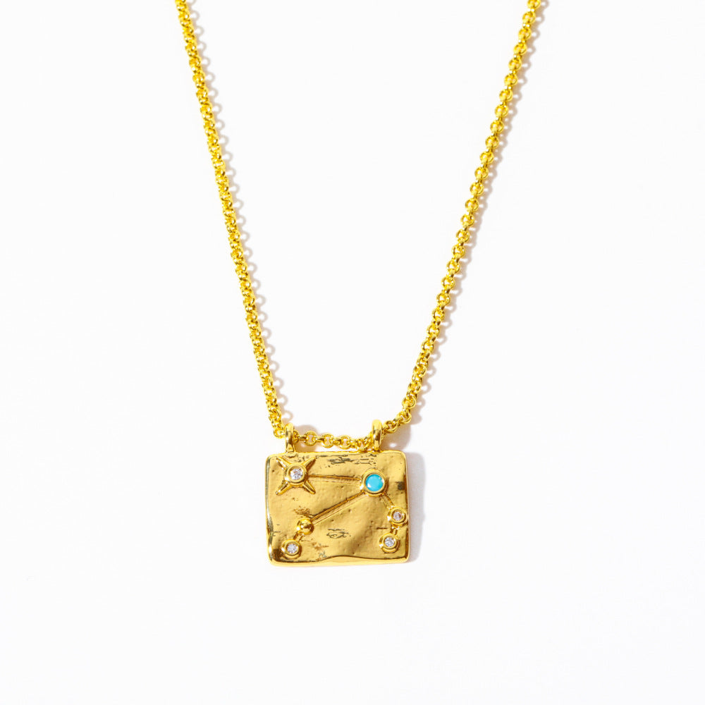 Wholesale 12 Constellations Vintage Necklace Sweater Chain