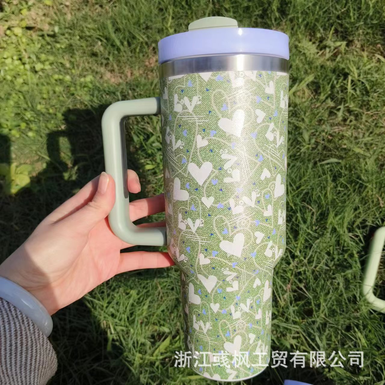 Wholesale Valentine's Day Car 40oz Car Cup Large Capacity with Handle Tumbler Thermos Cup