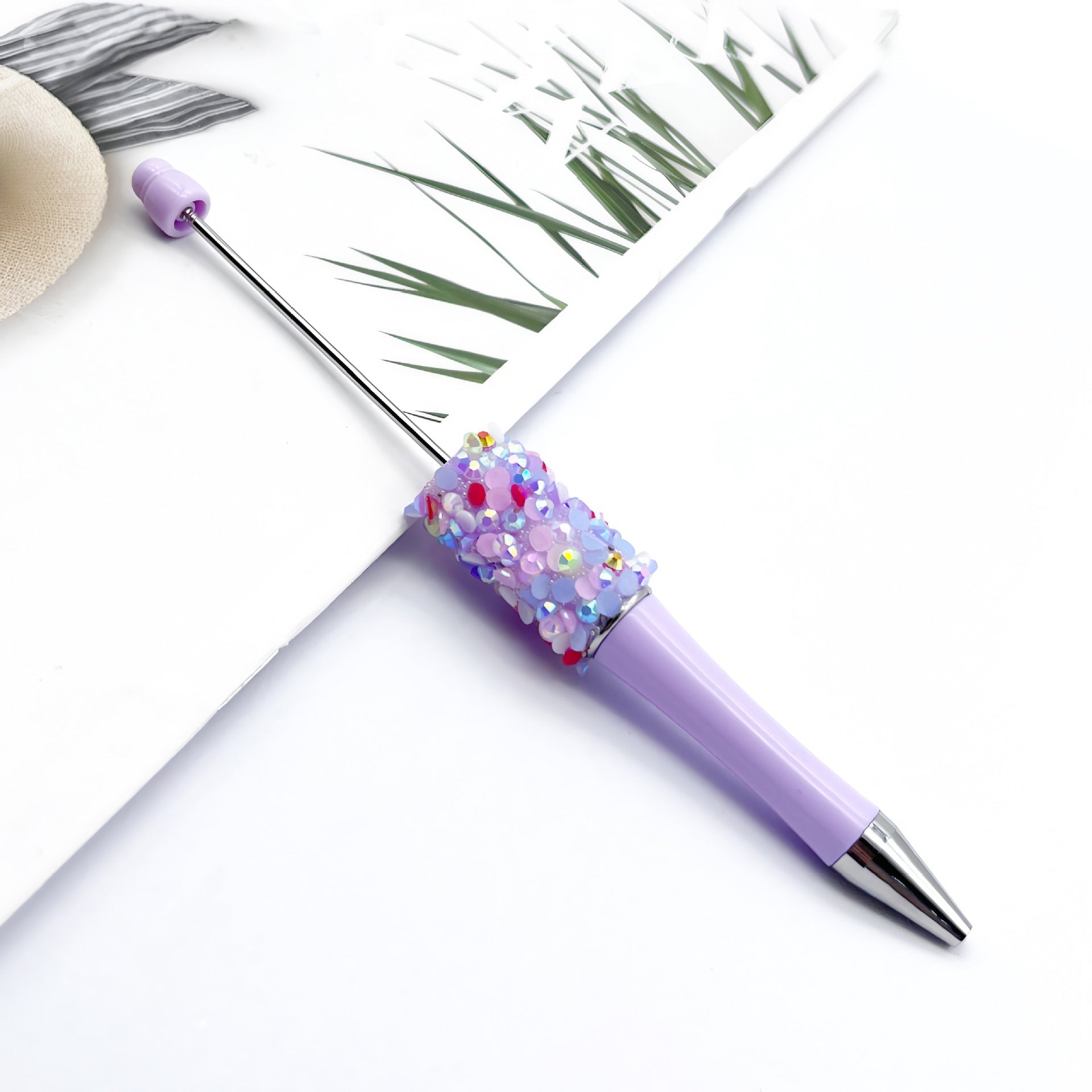 Wholesale Beadable Pens Petal Sequin Resin Diamond Ballpoint Pen