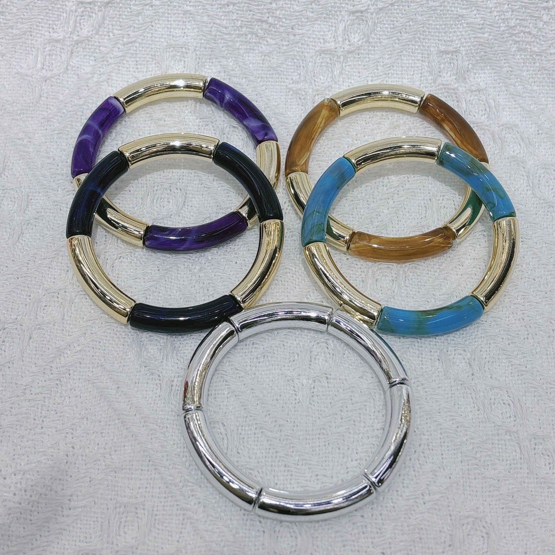 Wholesale  Fashion Creative Tube Beads Elastic Bracelet