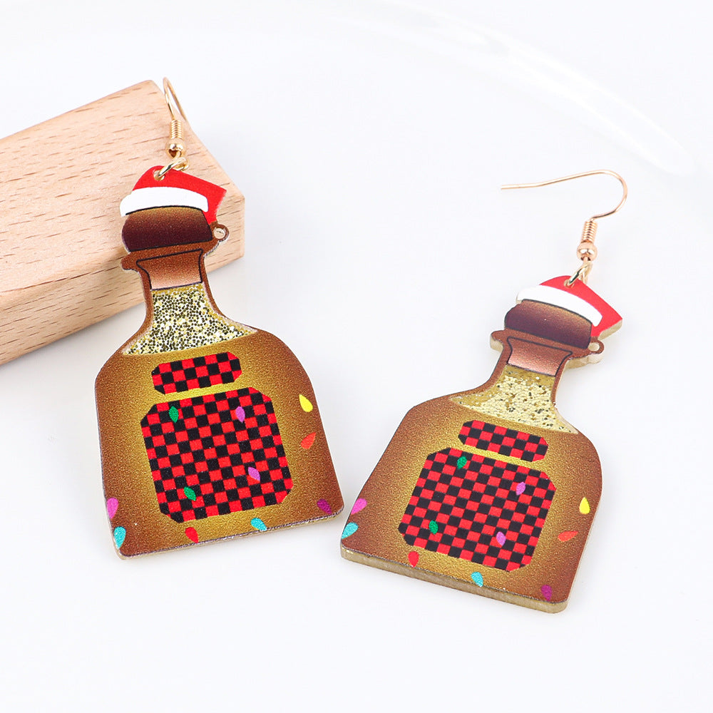 Wholesale Christmas Party Funny Acrylic Earrings