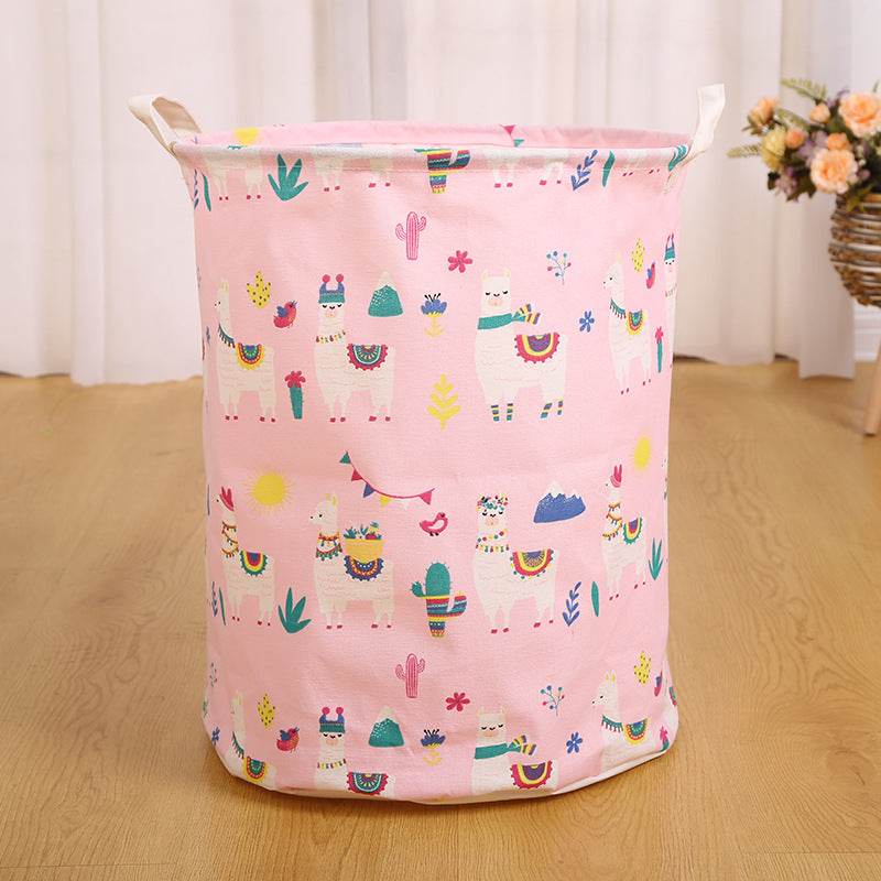 Wholesale Cotton and Linen Foldable Dirty Clothes Basket