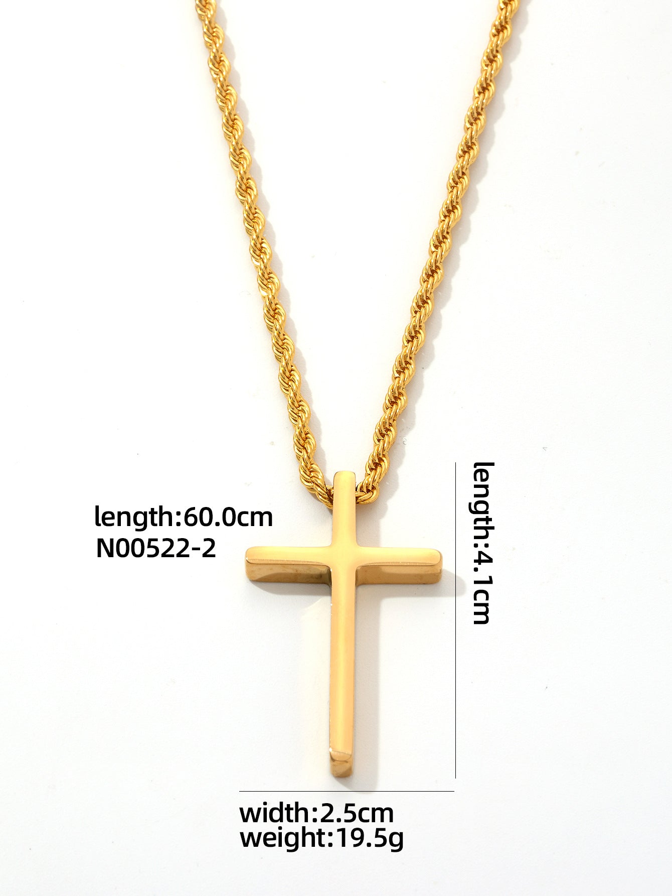 Wholesale Titanium steel polished cross men