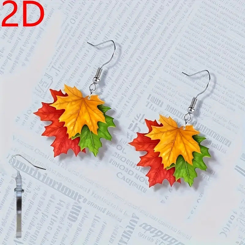 Wholesale Classical Holiday Style Leaf  Earrings
