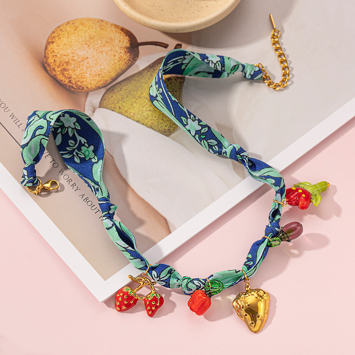 Wholesale Tina European and American Stainless Steel Pendant Necklace Sweet Cool Sexy Style Silk f Braided Colorful Necklace Clavicle Chain Necklace Jewelry