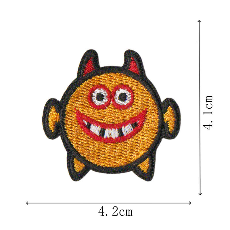 Wholesale Trendy  Ghost Patch Set 9 Embroidered Cloth Patches For Bag Clothing Towel Decoration DIY Craft Supply