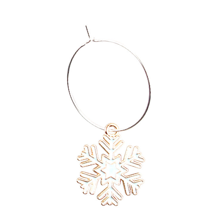 Wholesale Christmas Party Christmas Tree Metal Wine Cup Rings