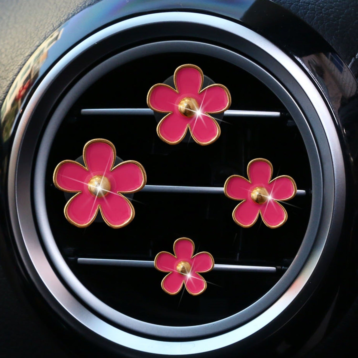 Wholesale Small chrysanthemum car alloy air outlet perfume decoration