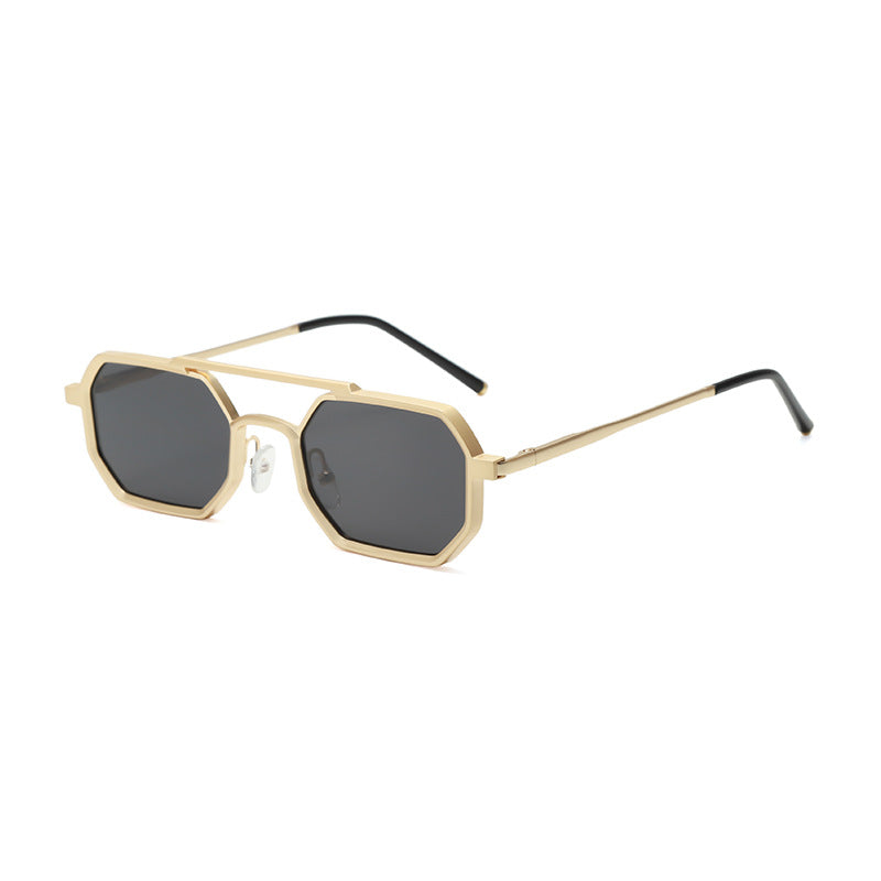 Wholesale Retro polygonal punk sunglasses