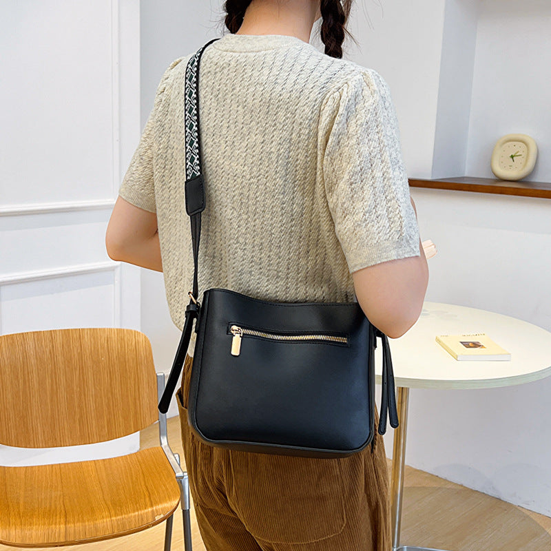 Wholesale Ethnic Style Wide Shoulder Strap PU Crossbody Bag